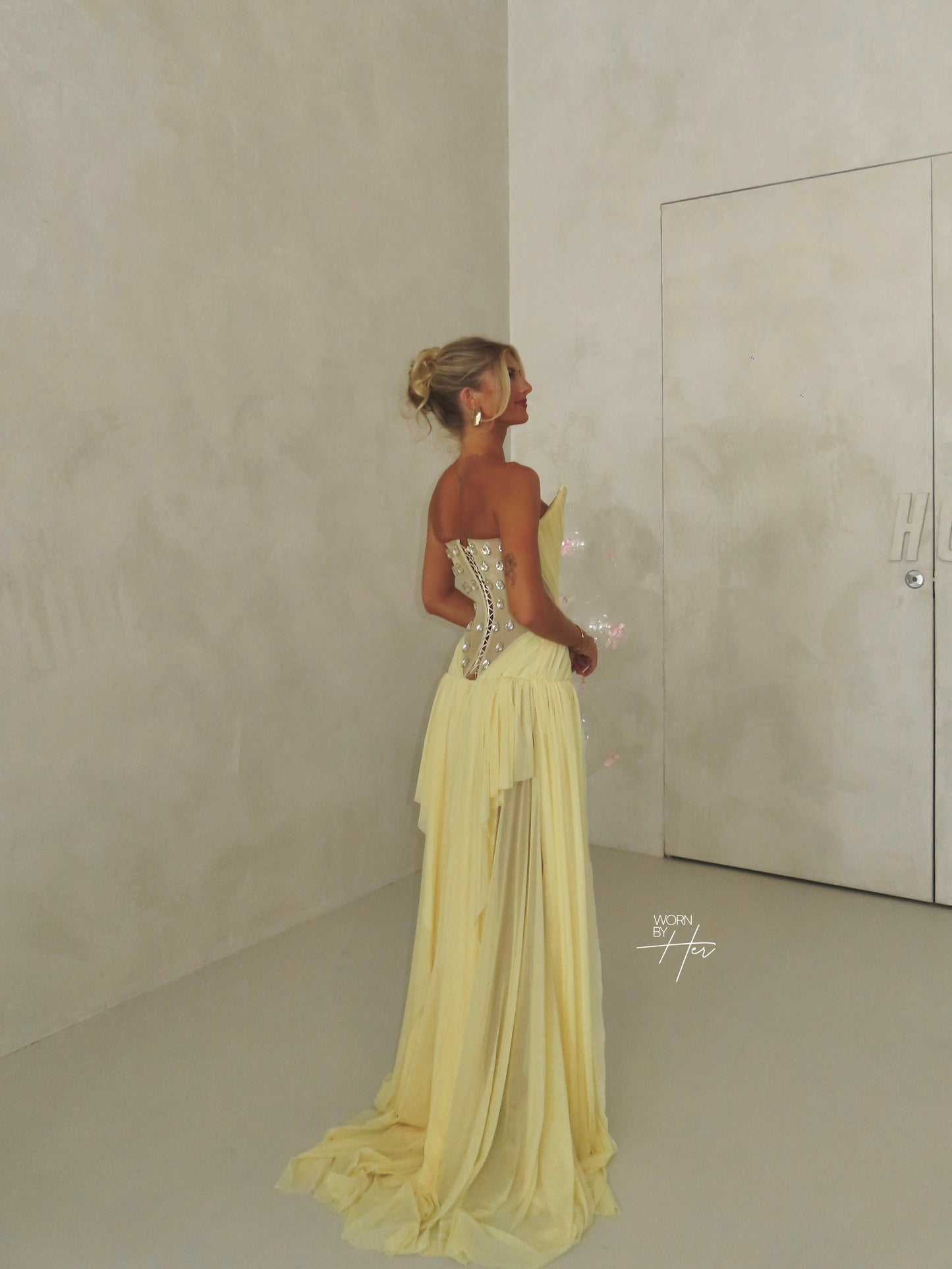 Aurelia gown in Yellow