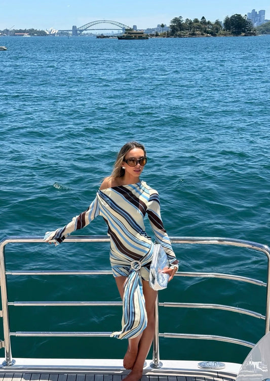 Elise Mini in Ocean Stripe