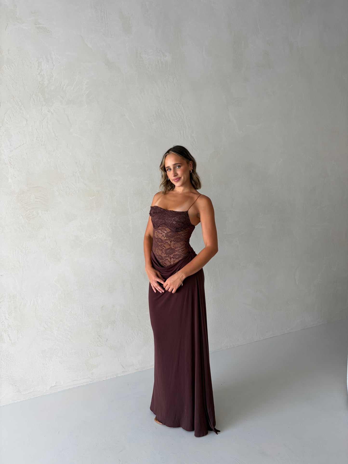 Sloane Dress in Brown