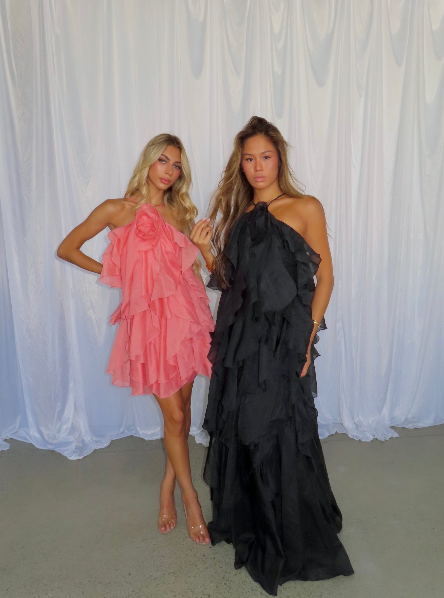 Pandorea Layered Maxi Dress In Black