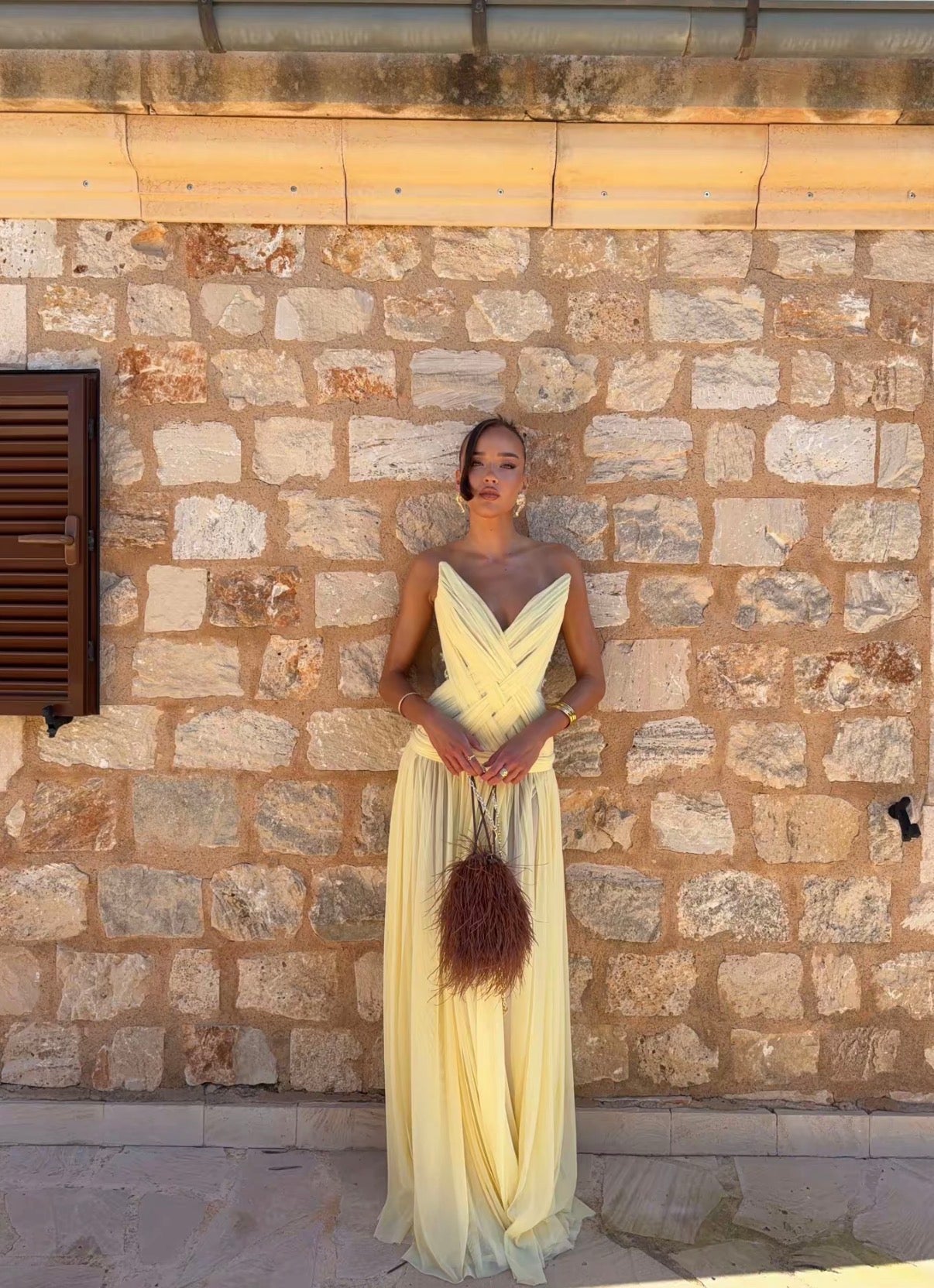 Aurelia gown in Yellow