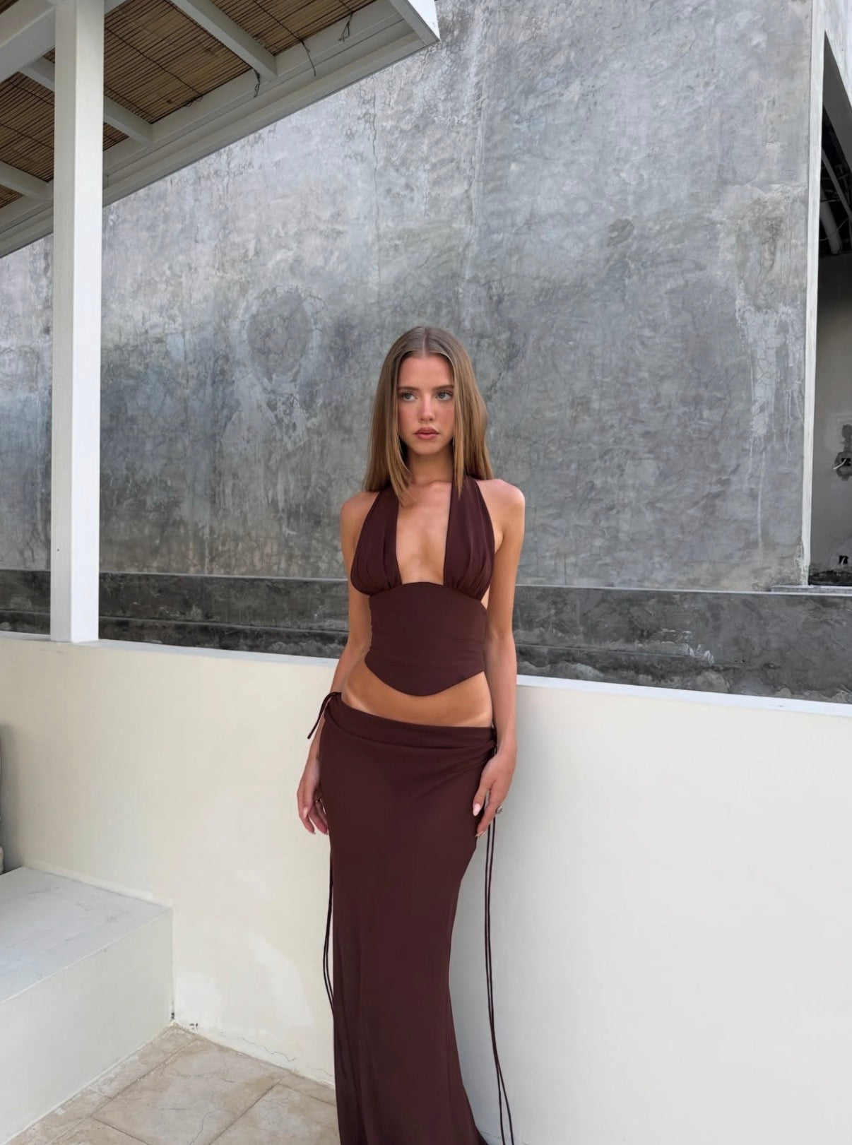 Bronte Top + Allira Skirt In Espresso