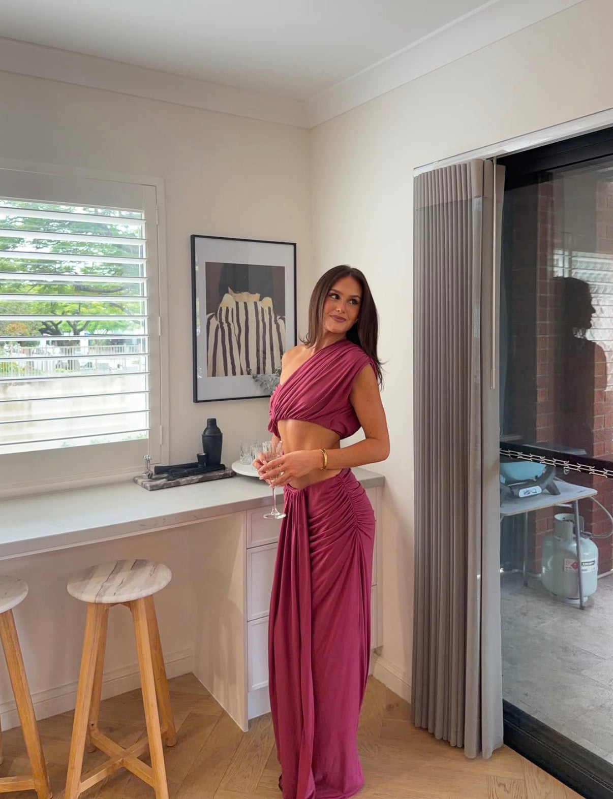 Celia Set in Rose Wine
