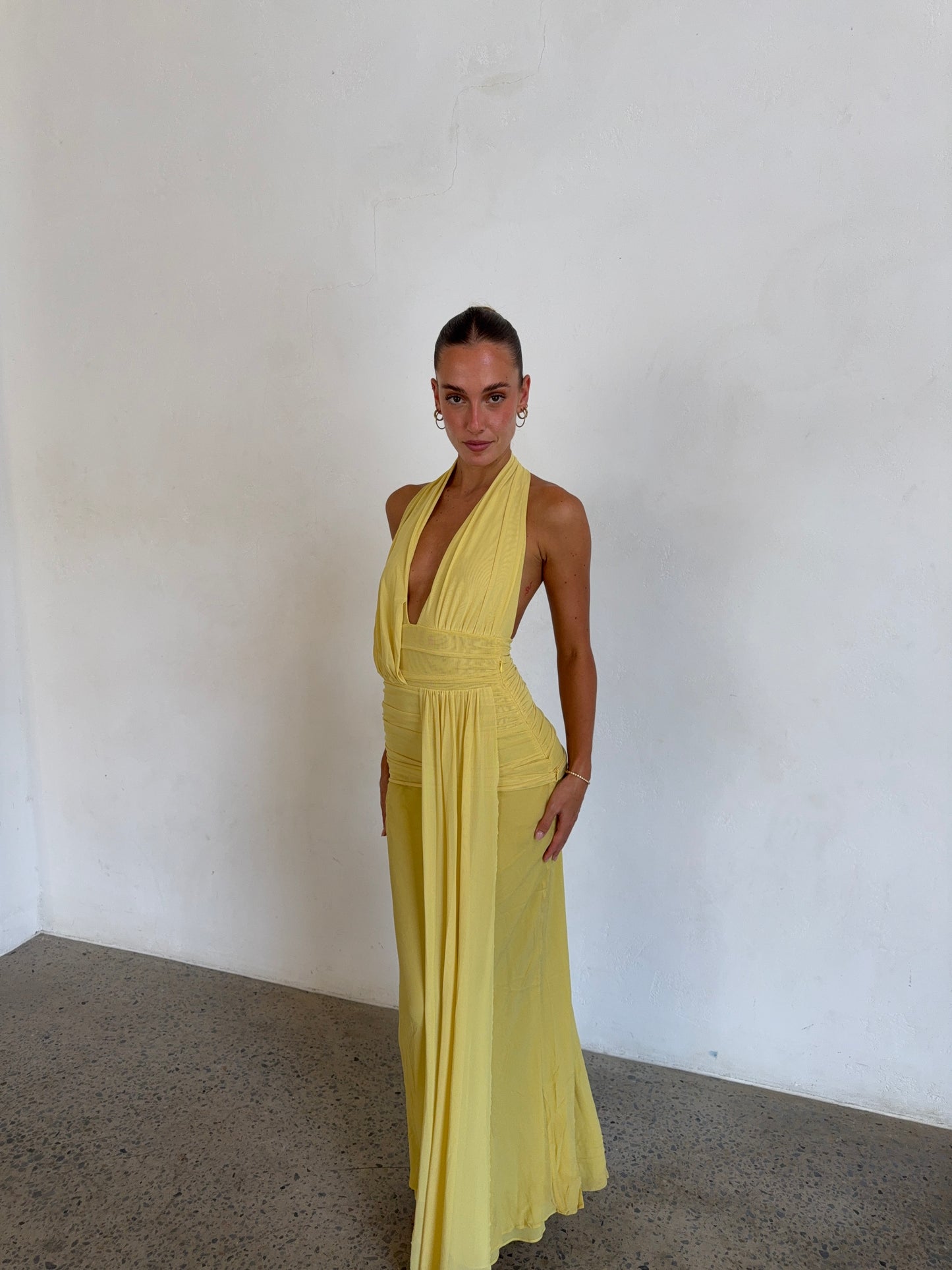 Cassis Drape Maxi in Citron