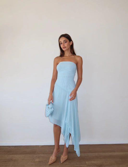 Elzette Strapless In Blue