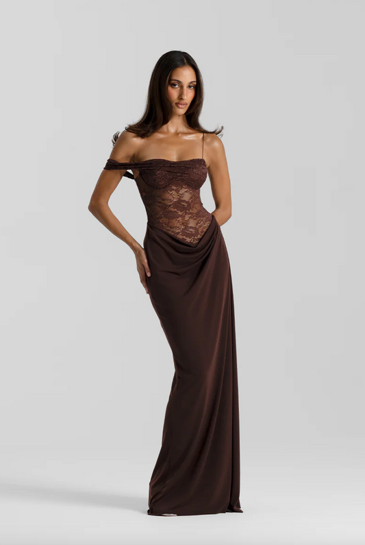 Sloane Dress in Brown