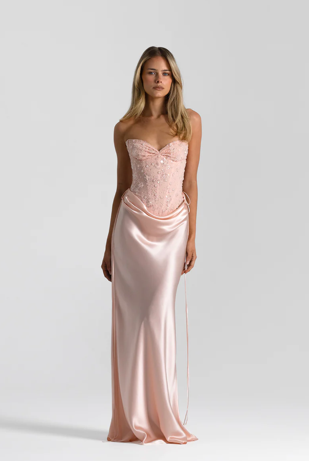 Evelyn Maxi Skirt In Baby Pink