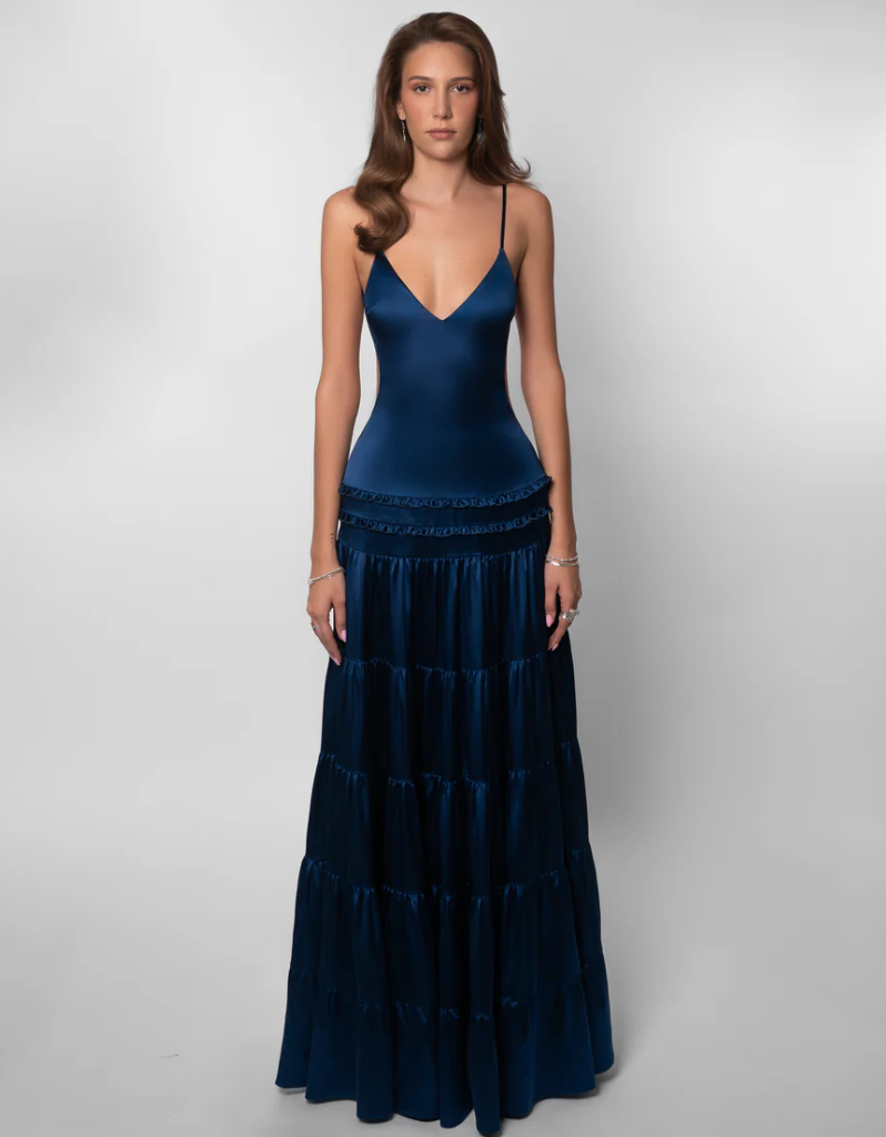 Raven Dress in Navy