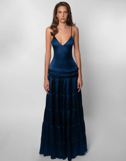 Raven Dress in Navy