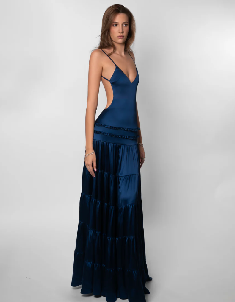 Raven Dress in Navy