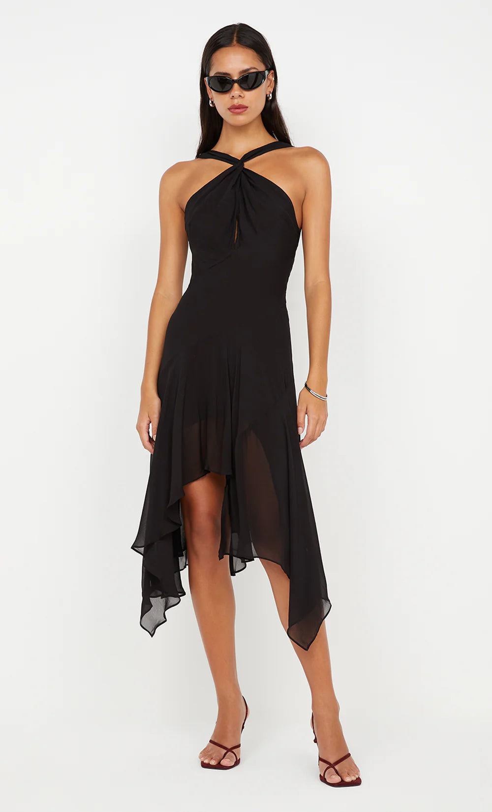 Aida Halter Dress in Black