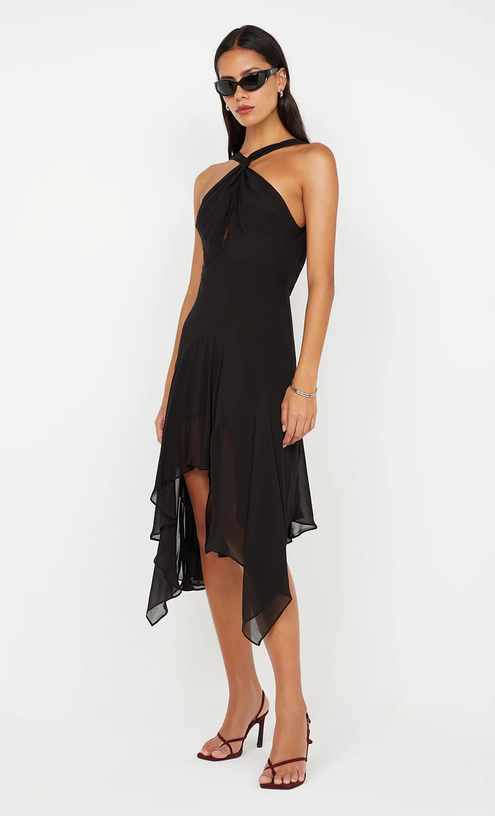 Aida Halter Dress in Black