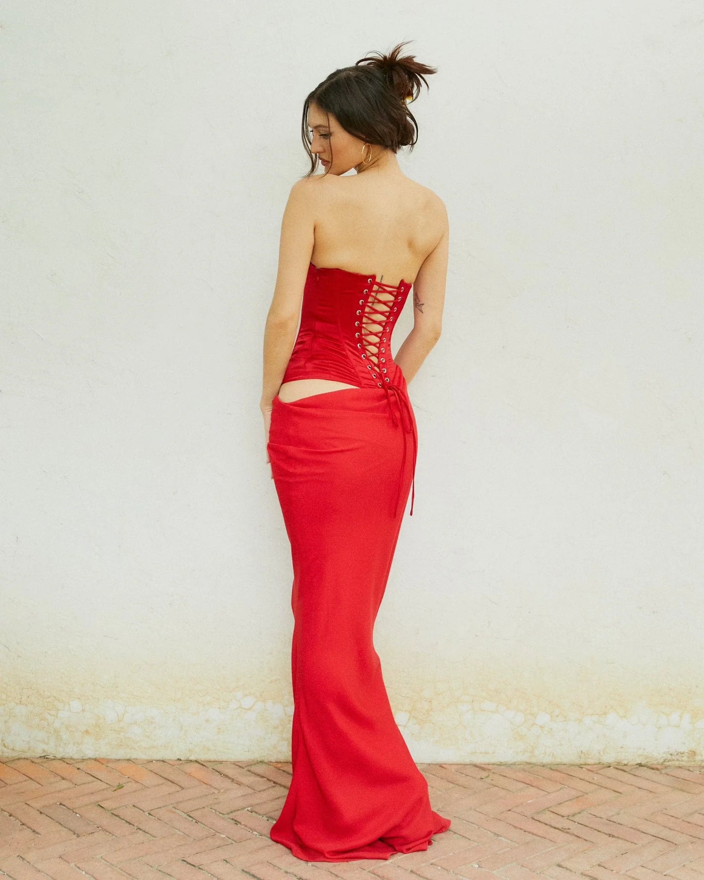 Clara Maxi Dress in Red