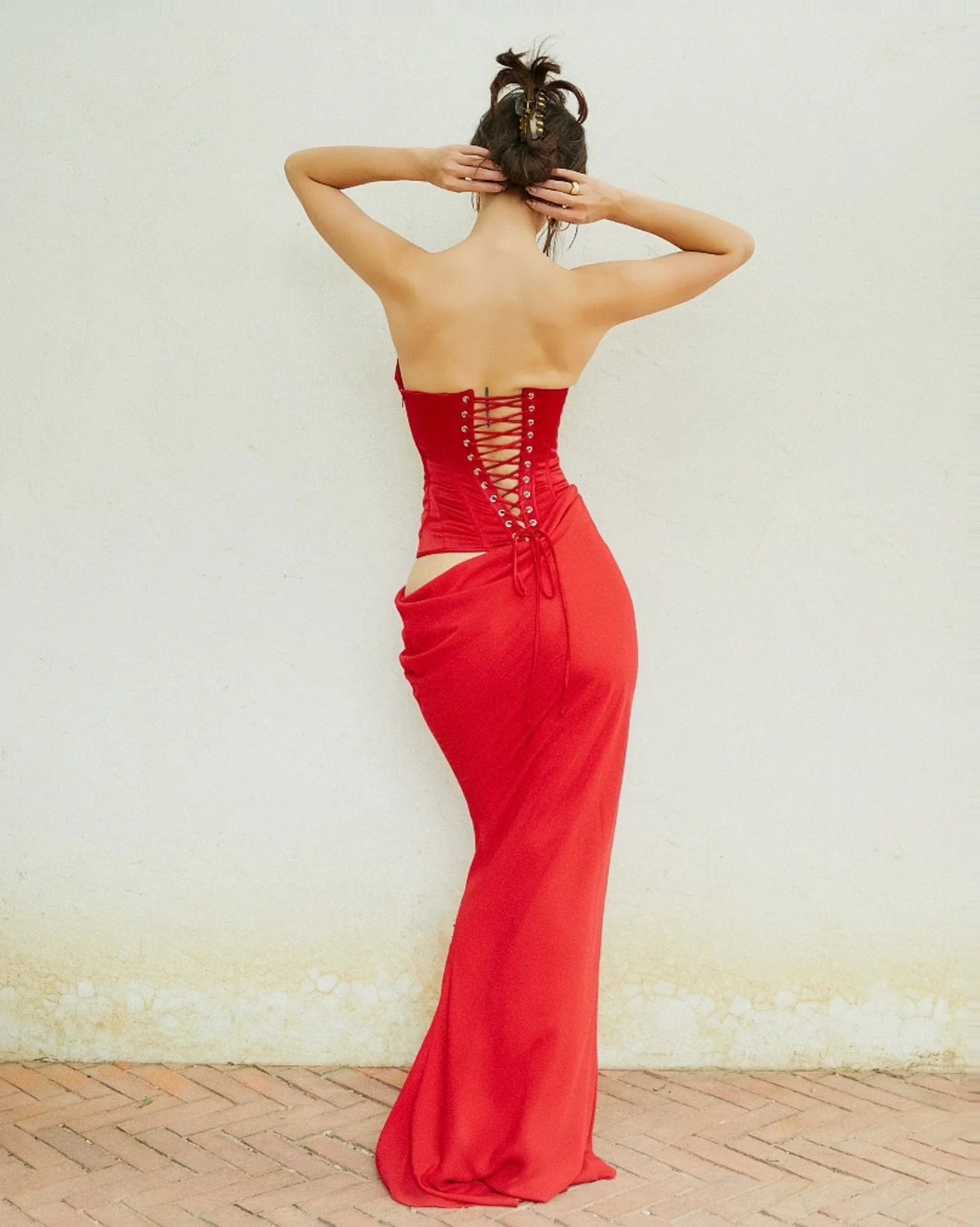 Clara Maxi Dress in Red