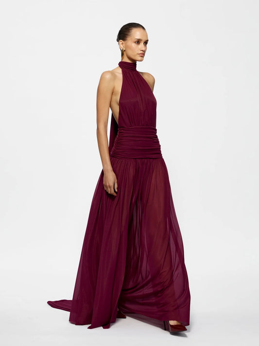 Verity Gown in Burgundy